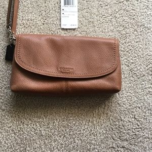 Coach large flap wristlet/clutch/handbag